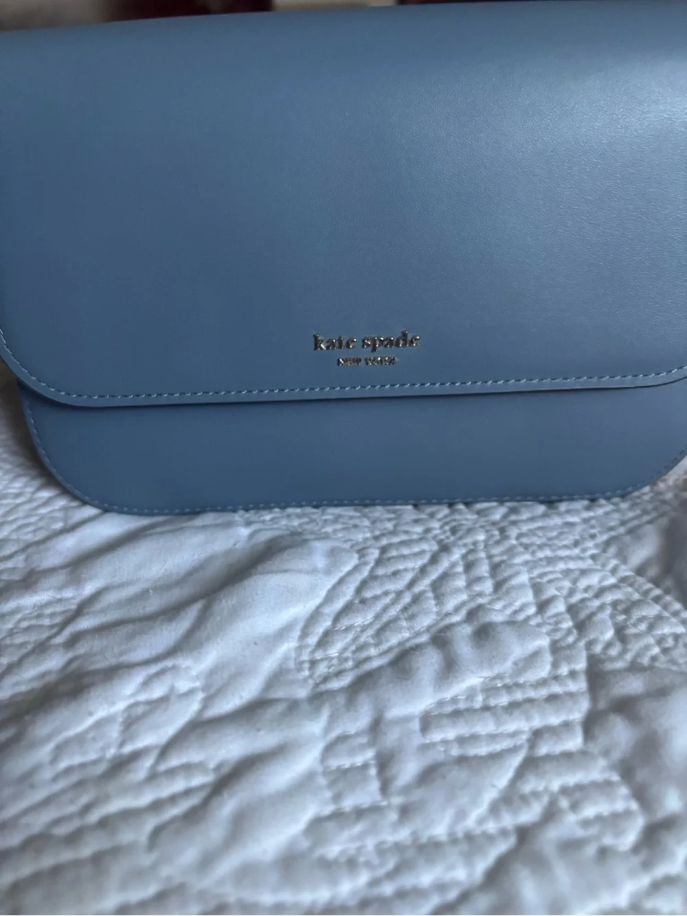 kate spade gray leather crossbody with burgundy strap